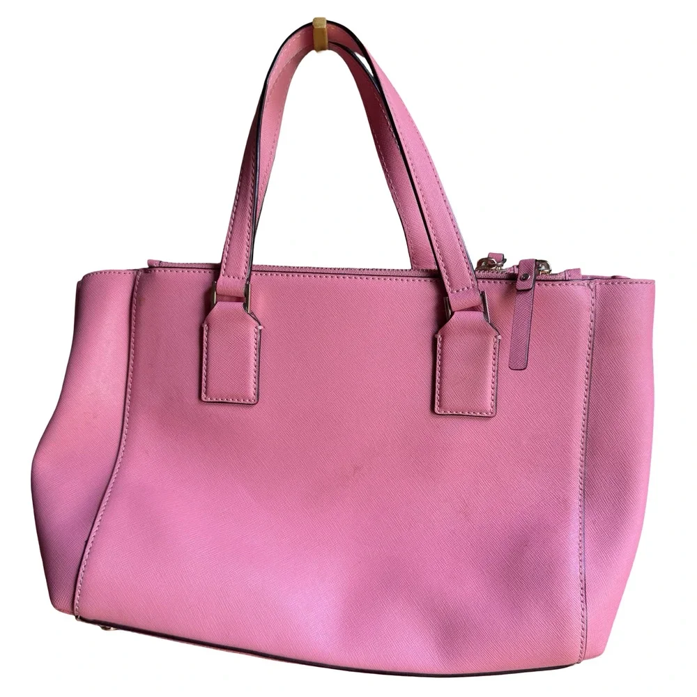Kate Spade New York Cameron Street Satchel Pink Handbag Purse Leather Bag 11x9x4